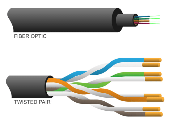 Fiber Optic vs. Twisted Pair Cables