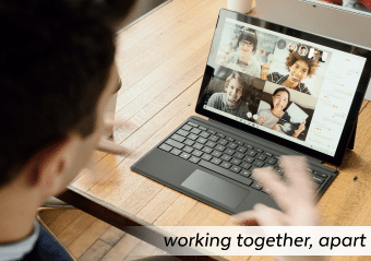 working together, apart